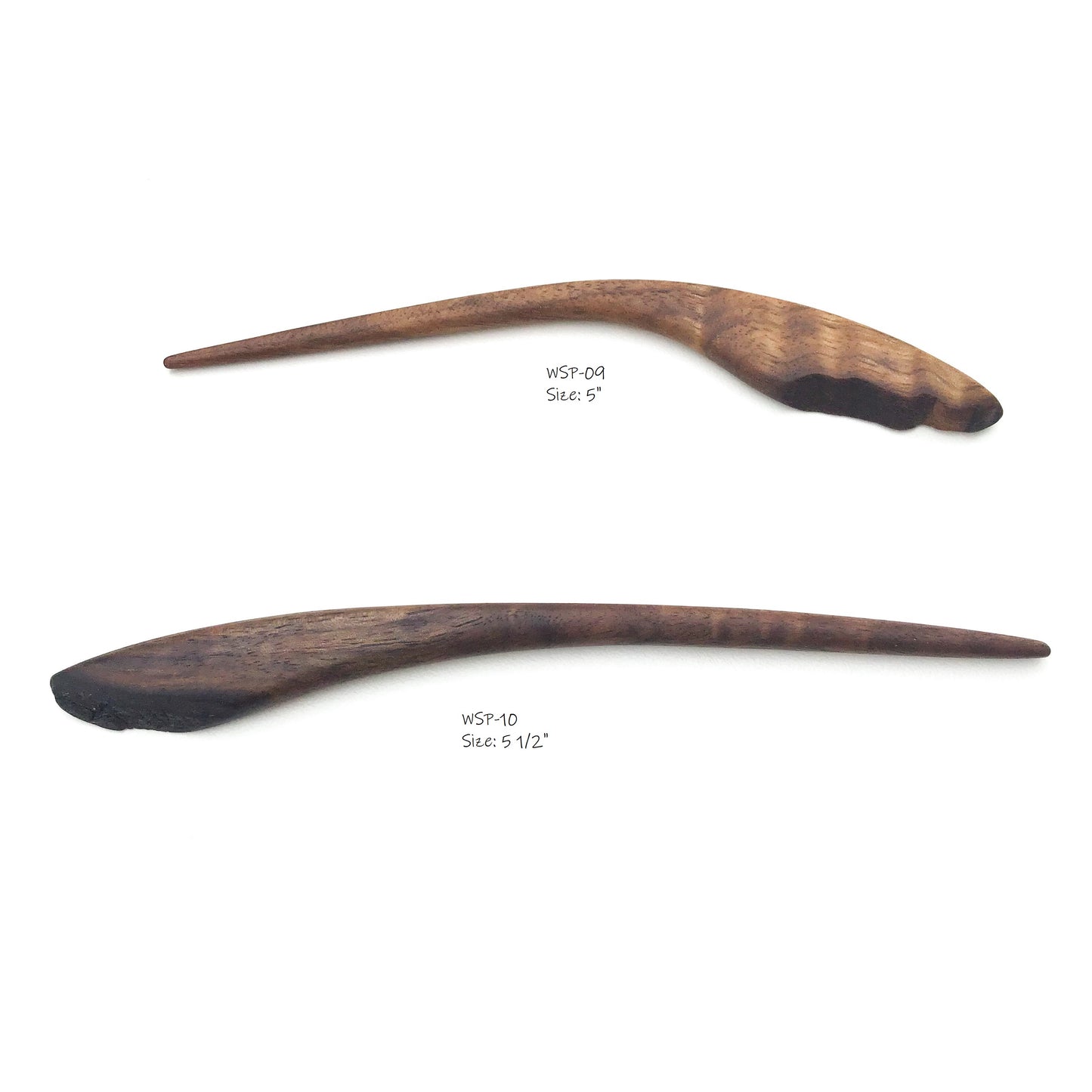 Live Edge Black Walnut Wood Shawl & Sweater Pins - Wooden Hair Pins