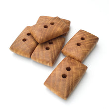 Load image into Gallery viewer, Ash Wood Buttons - Rounded Edge Rectangular Wood Buttons - 11/16&quot; x 1 1/16&quot; - 6 Pack