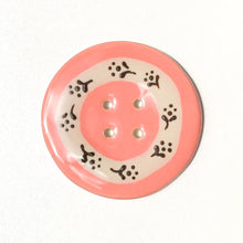 Load image into Gallery viewer, Jumbo Floral Wreath Button - Salmon Pink - 2&quot;