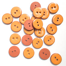 Load image into Gallery viewer, Orange Ceramic Buttons - Clay Buttons - 3/4&quot; (ws-139)