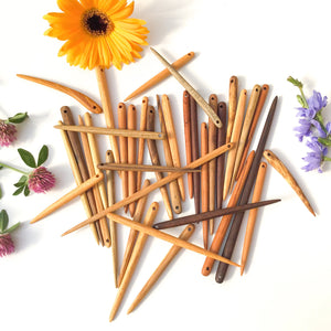 Wooden Needles - Mixed Local Hardwood Needles - various sizes