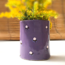 Load image into Gallery viewer, Purple Bud Vase - Pencil Holder - Decorative Ceramic Vessel