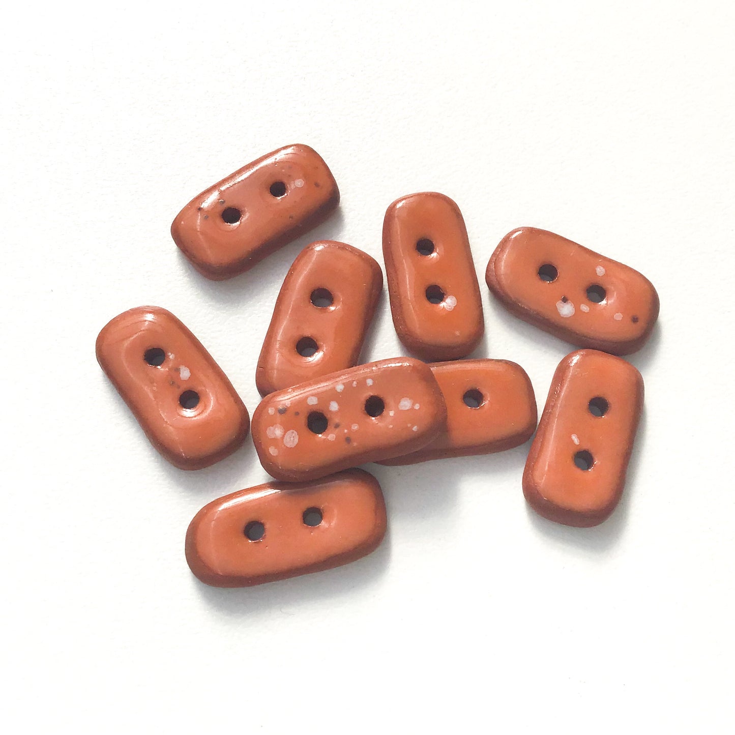 (Wholesale Accounts Only) 3/8" x 3/4" rectangle - flat-round edge - red clay (ws-291)