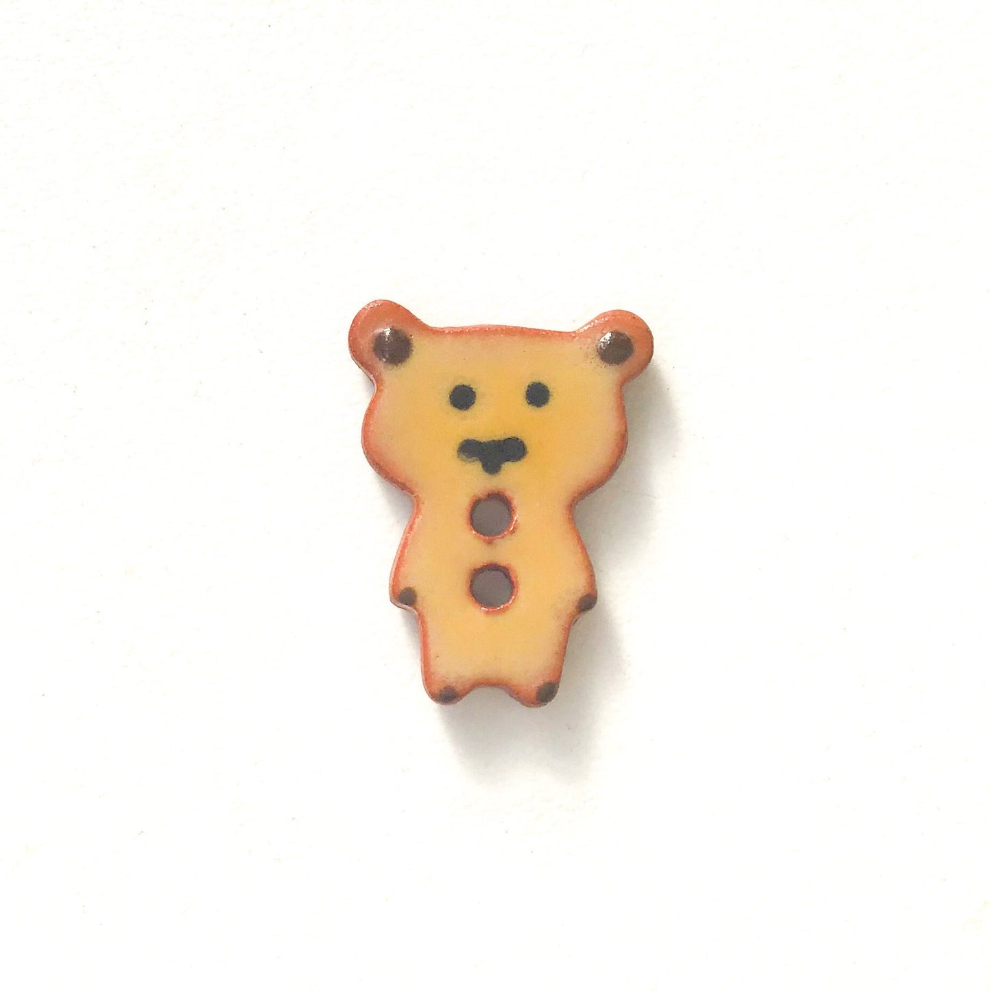 (Wholesale Accounts Only) 5/8" x 3/4" Teddy Bear - flat - red clay