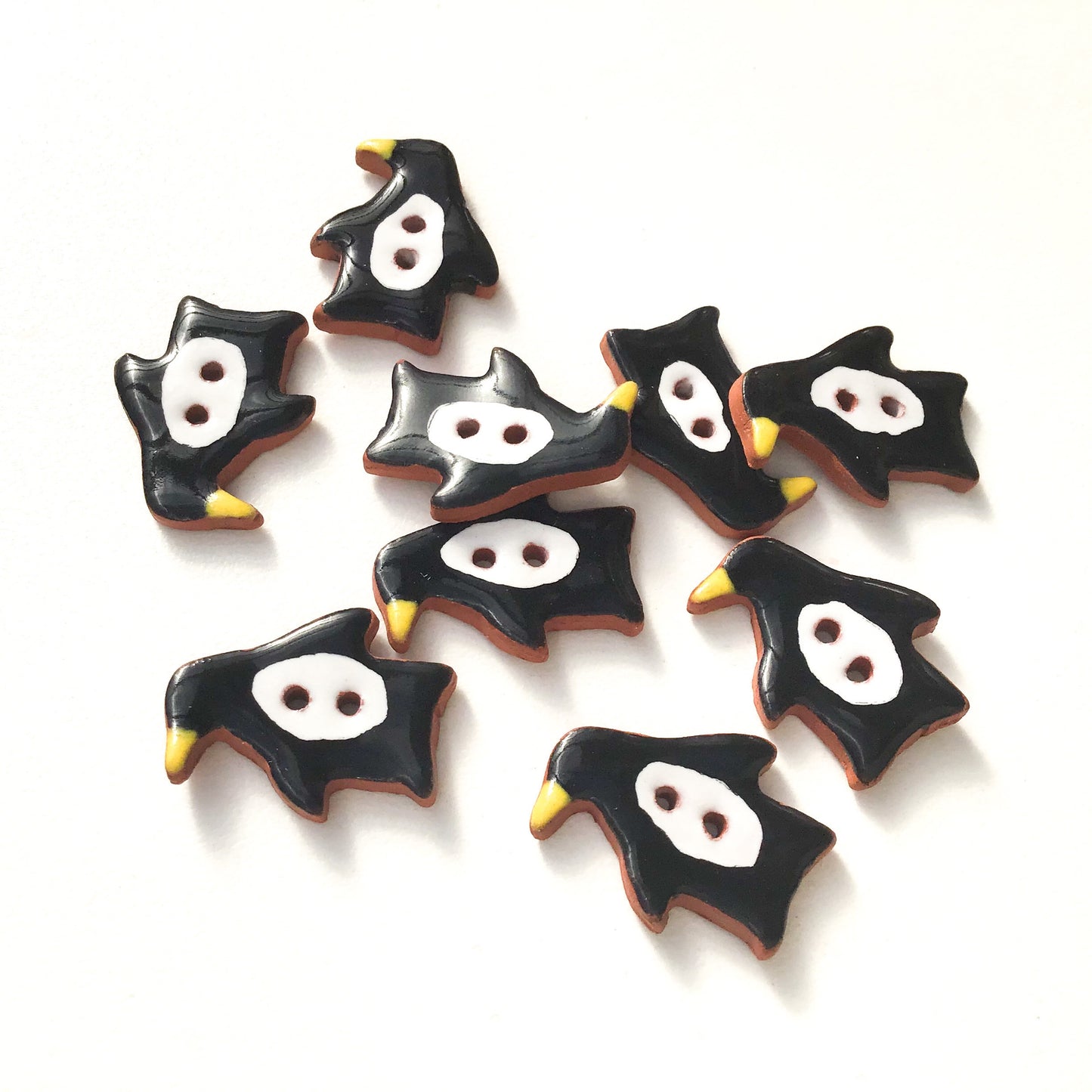 Penguin Buttons - Ceramic Penguin Buttons - Children's Animal Buttons (ws-159)
