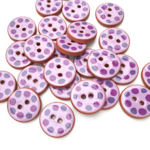 Load image into Gallery viewer, Purple Cobblestones Ceramic Buttons - Purple Clay Buttons - 3/4&quot; (ws-169)