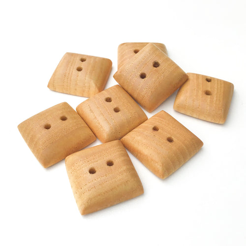 Large Maple Wood Buttons - Square Maple Buttons - 1