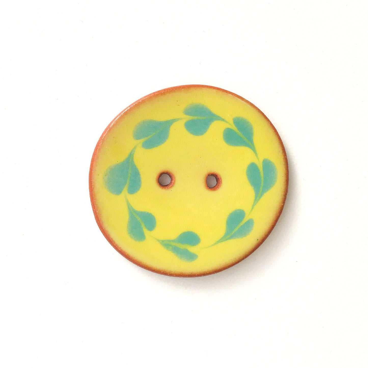 Colorful Wreath Clay Buttons - Decorative Ceramic Buttons - 1 3/8" (ws-53)