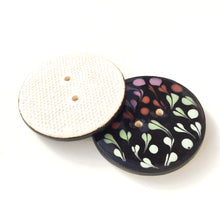 Load image into Gallery viewer, Color Drag Ceramic Buttons in Black &amp; Warm Tones - Decorative Ceramic Button - 1 3/8&quot;