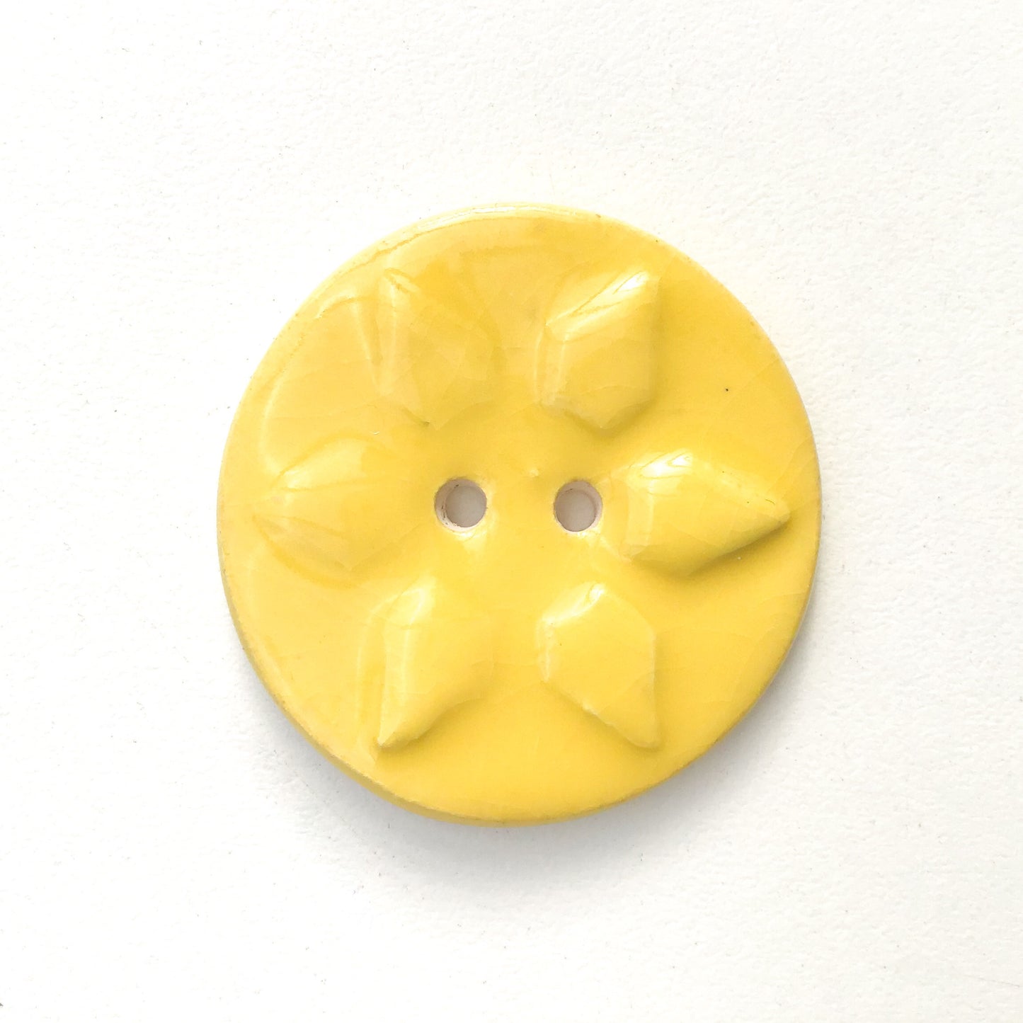 Sunshine Stamp Buttons - Orange & Yellow Sun Ceramic Buttons - 1 3/8"