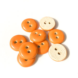 Cantaloupe Orange Ceramic Buttons - Orange Clay Buttons - 9/16"