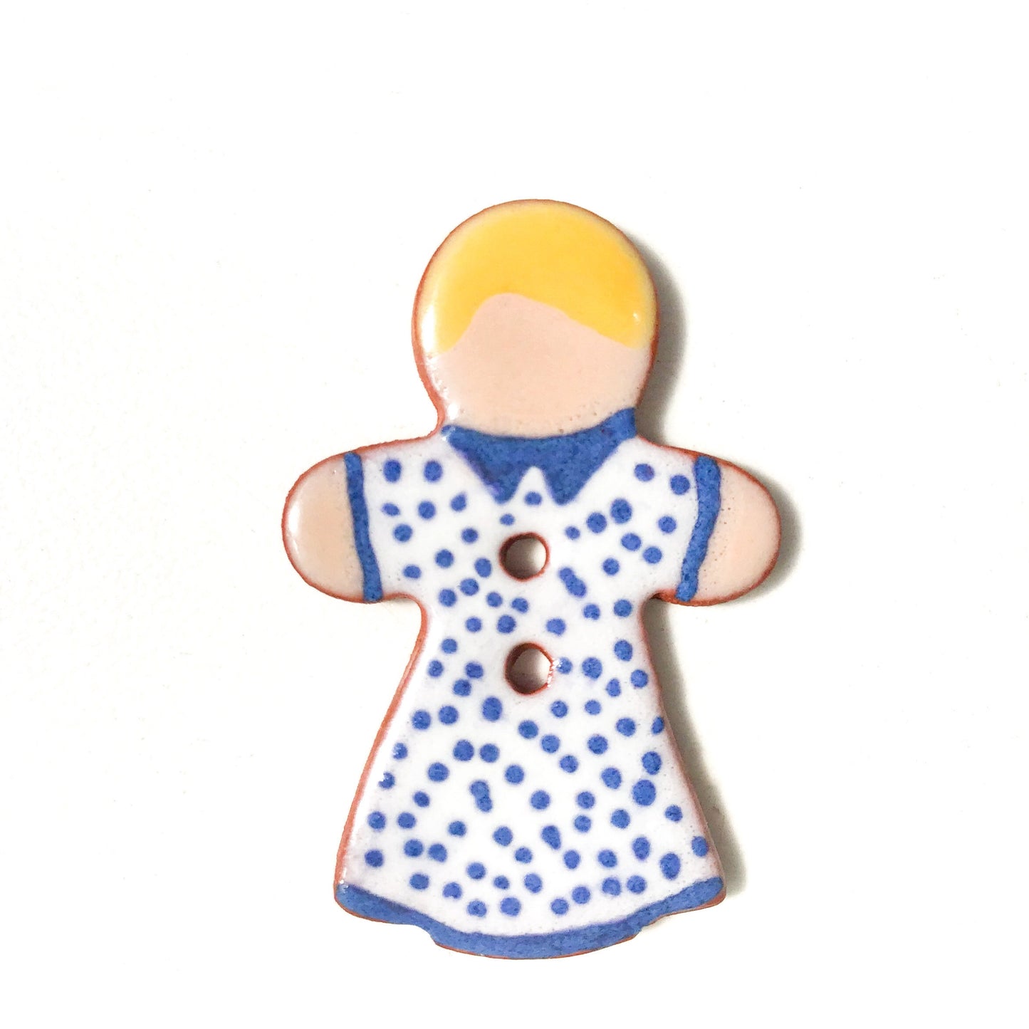 Little Wee Folk Buttons - Waldorf Inspired Ceramic Buttons - 1" x 1 3/8"