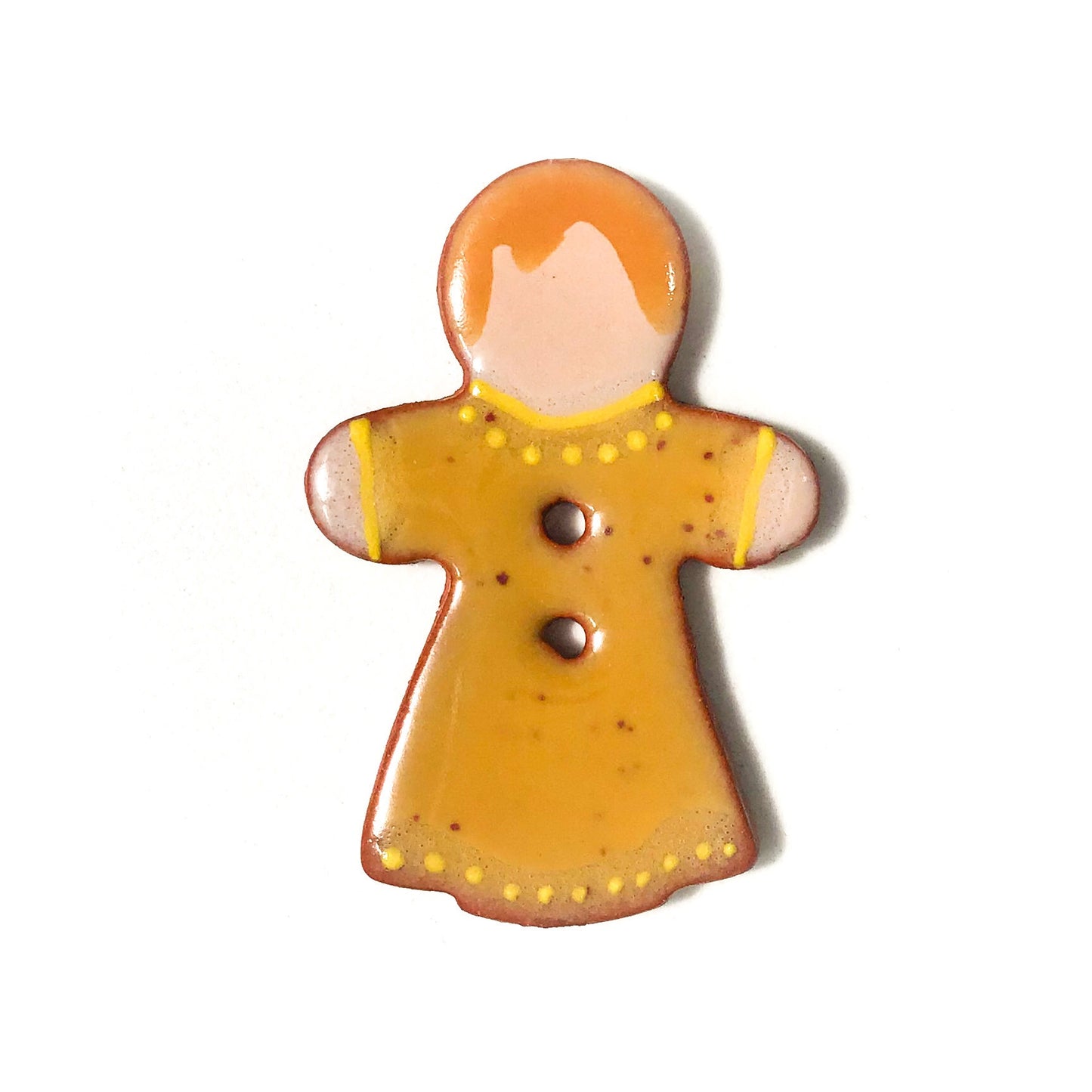 Little Wee Folk Buttons - Waldorf Inspired Ceramic Buttons - 1" x 1 3/8"