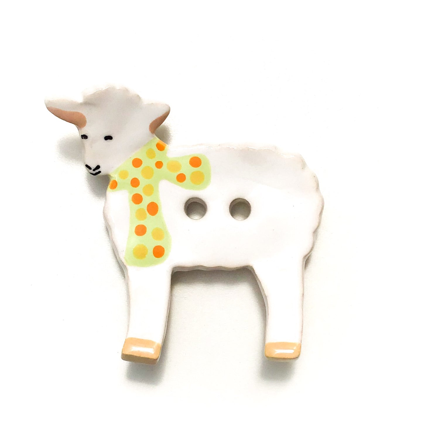Sheep with Scarves Ceramic Soap Dish - Pottery Soap Dish - 3 1/2" x 3 3/4"
