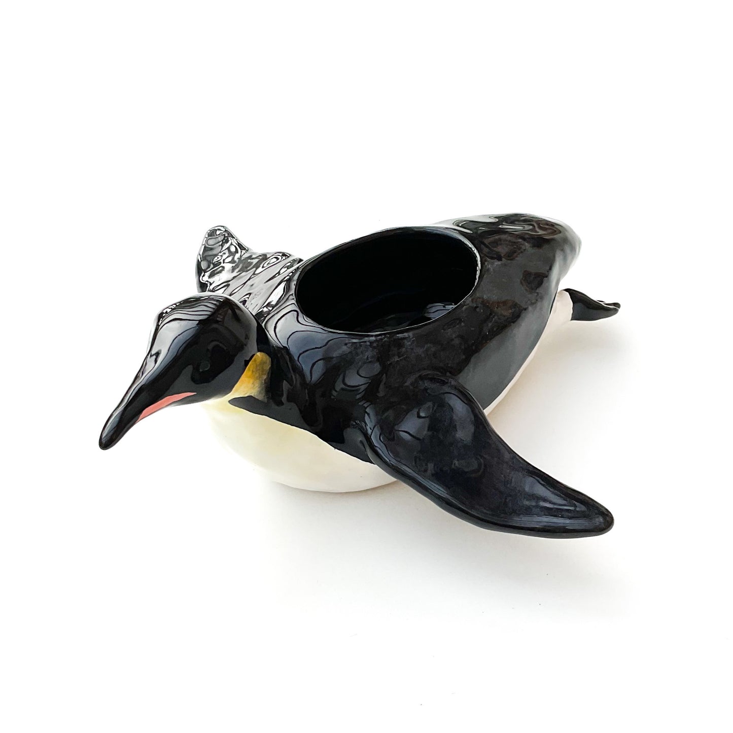 Emperor Penguin Pot - Ceramic Penguin Planter