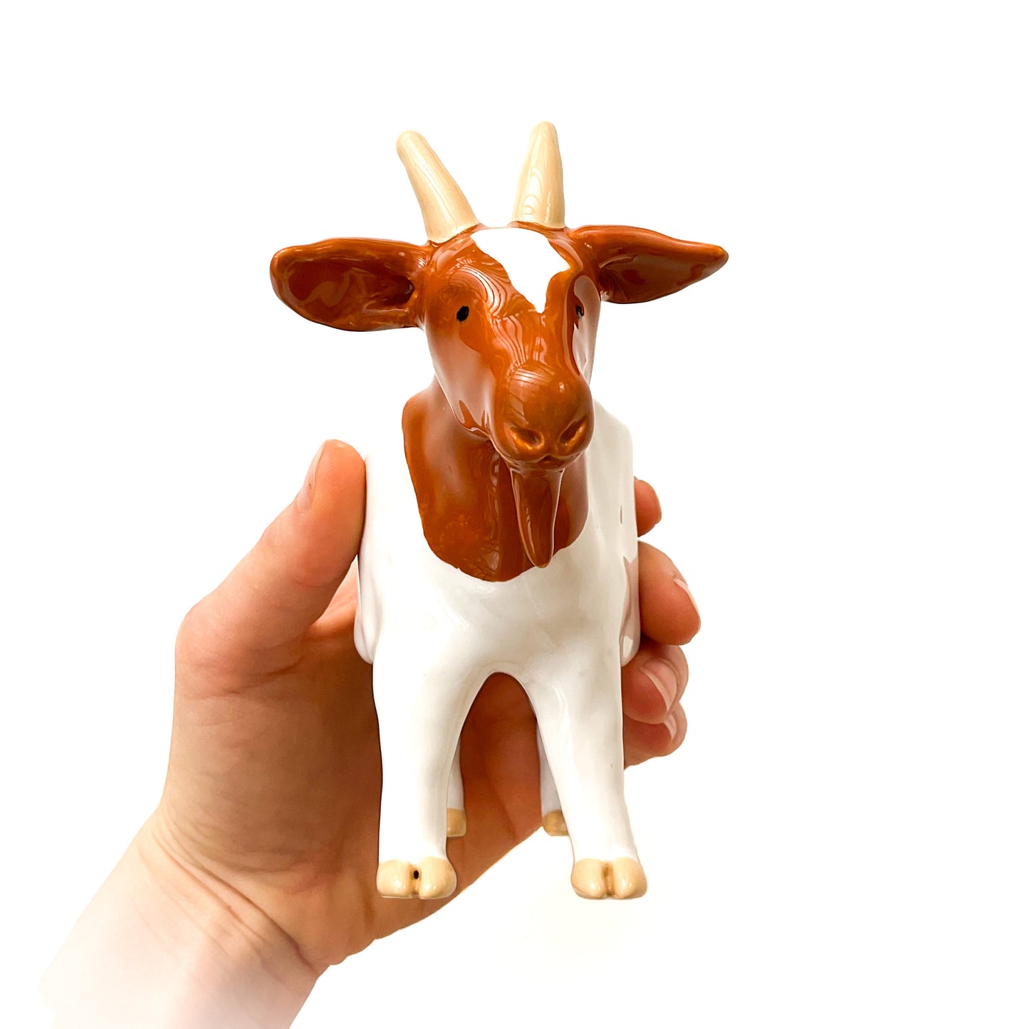 Australian Boer Goat Pot - Ceramic Goat Planter