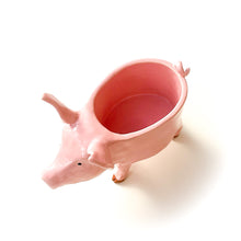 Load image into Gallery viewer, Pink Yorkshire Pig Pot - Ceramic Pig Planter
