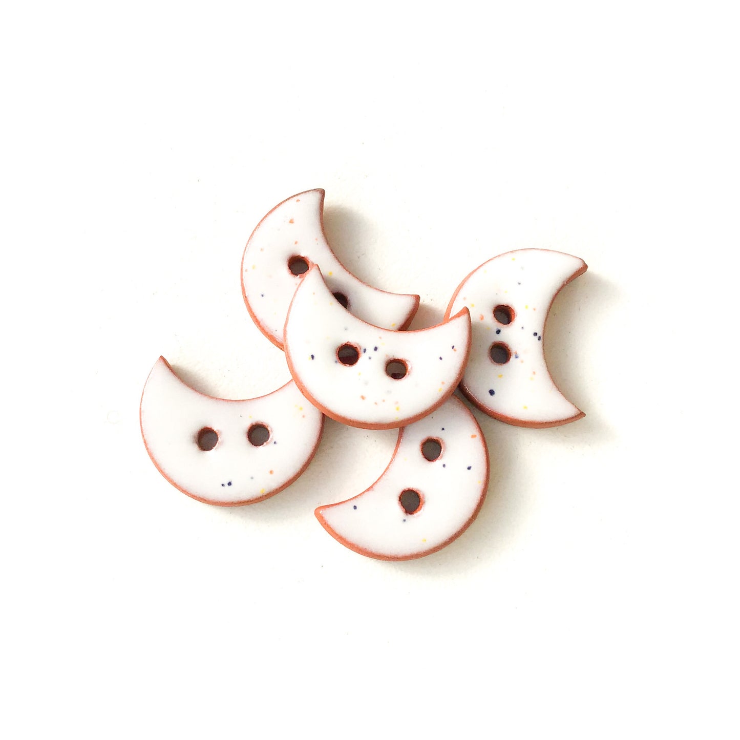 (Wholesale Accounts Only) 3/4" Crescent Moon- flat - red clay