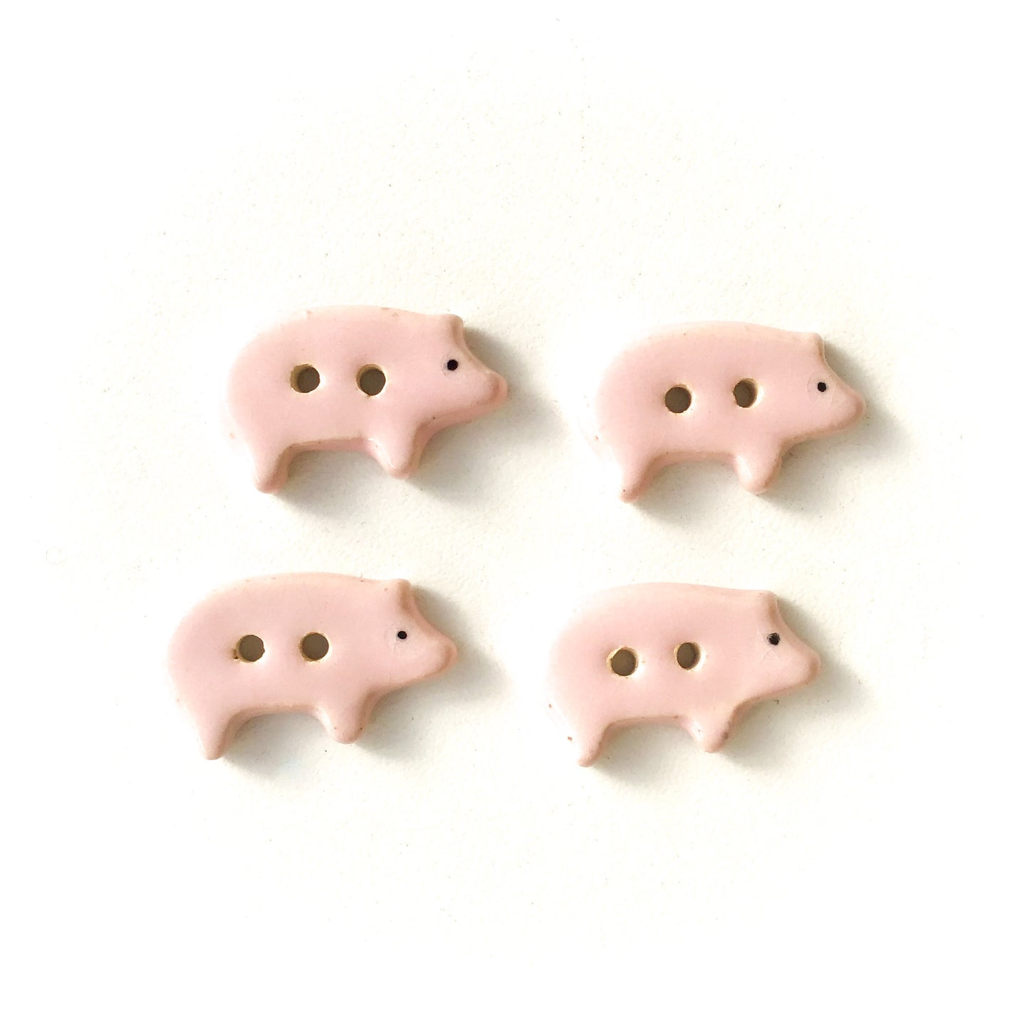 (Wholesale Accounts Only) 1 15/16" x 9/16" Pink Pig - rounded edge - buff clay