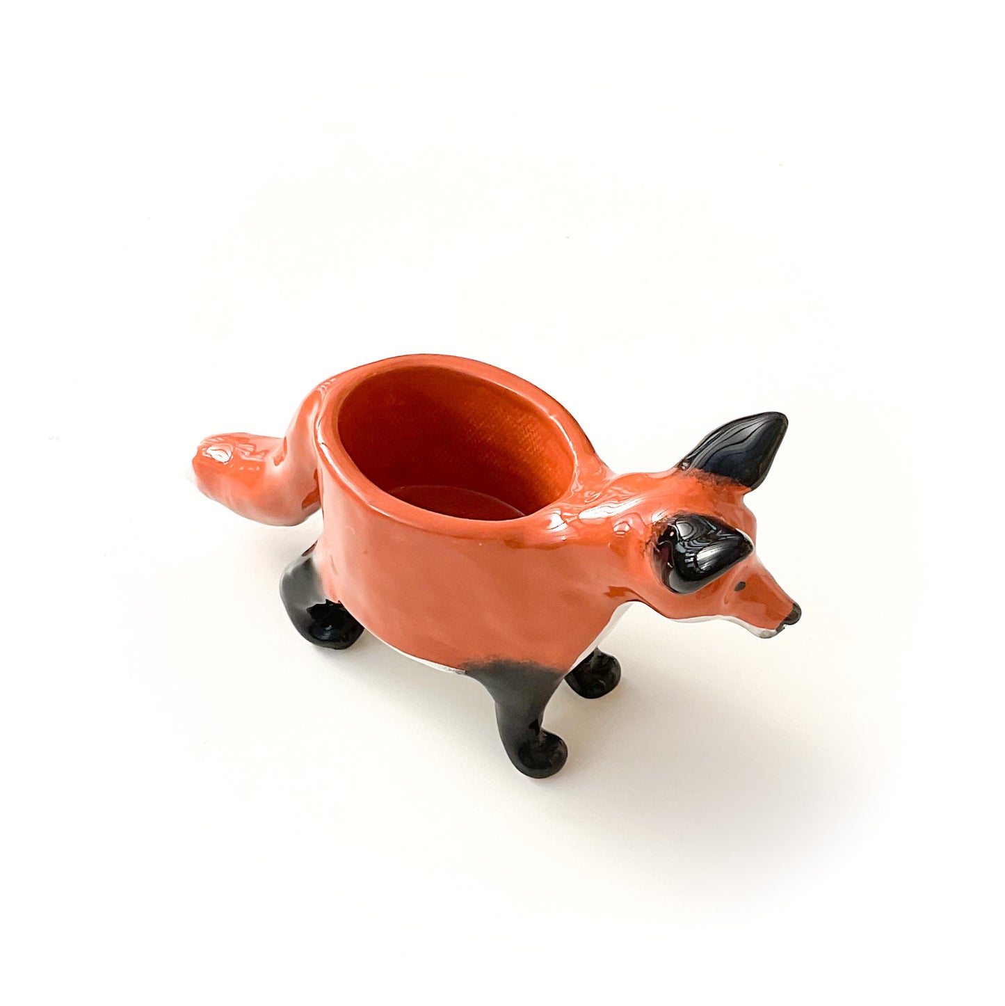 Red Fox Pot - Ceramic Fox Planter
