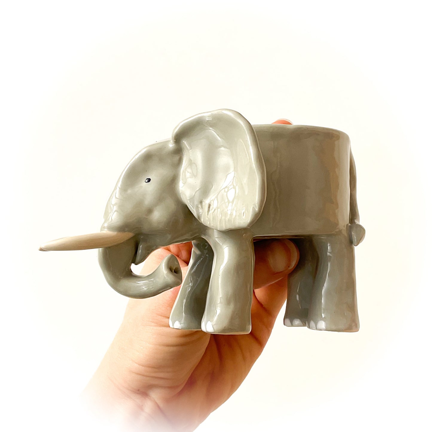 African Elephant Pot - Ceramic Elephant Planter