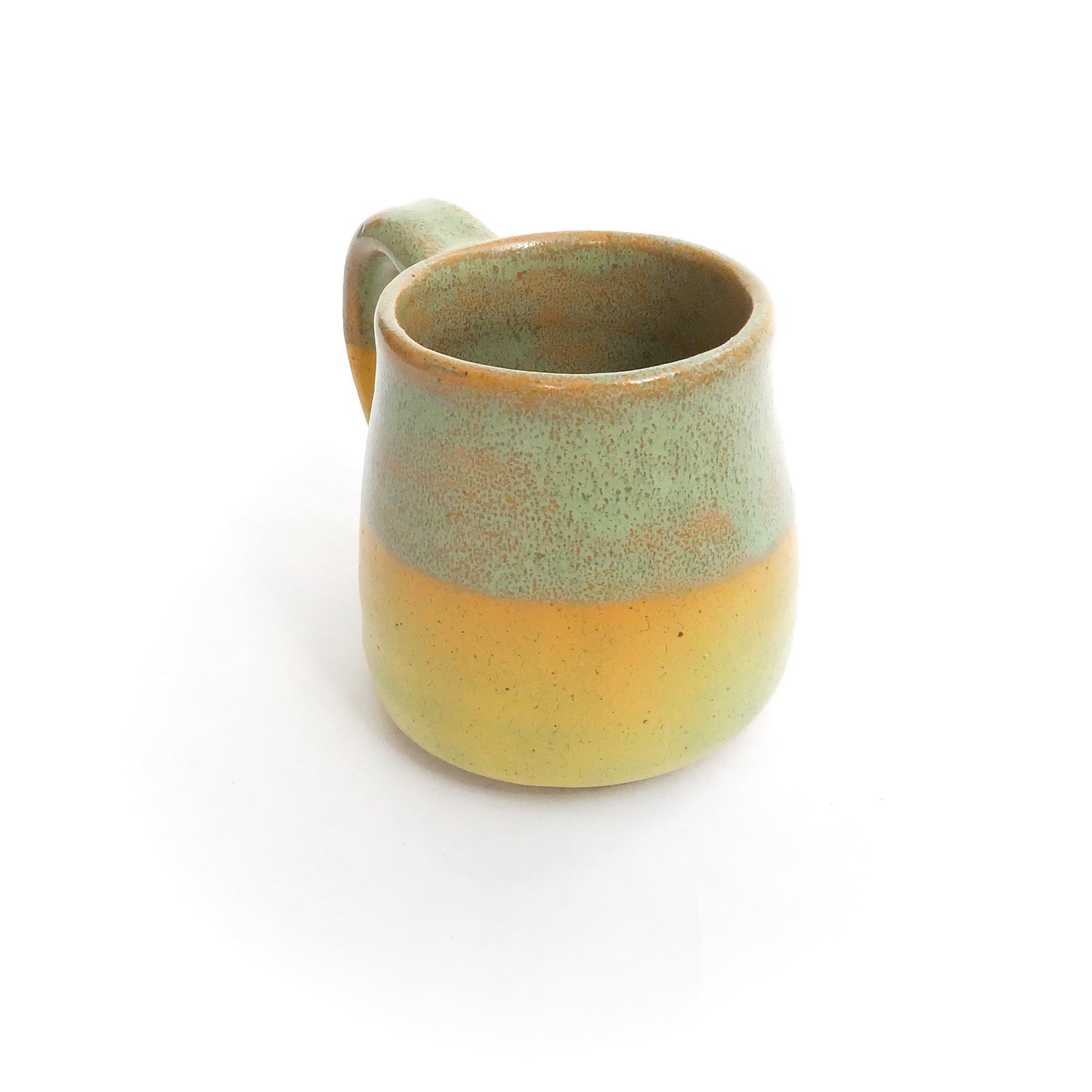 Turquoise & Gold Espresso Mug - 5 ounce Ceramic Stoneware Mug