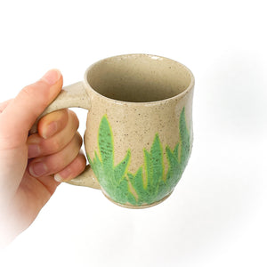 Snake Plant Stoneware Mug - 10 ounce Ceramic Mug