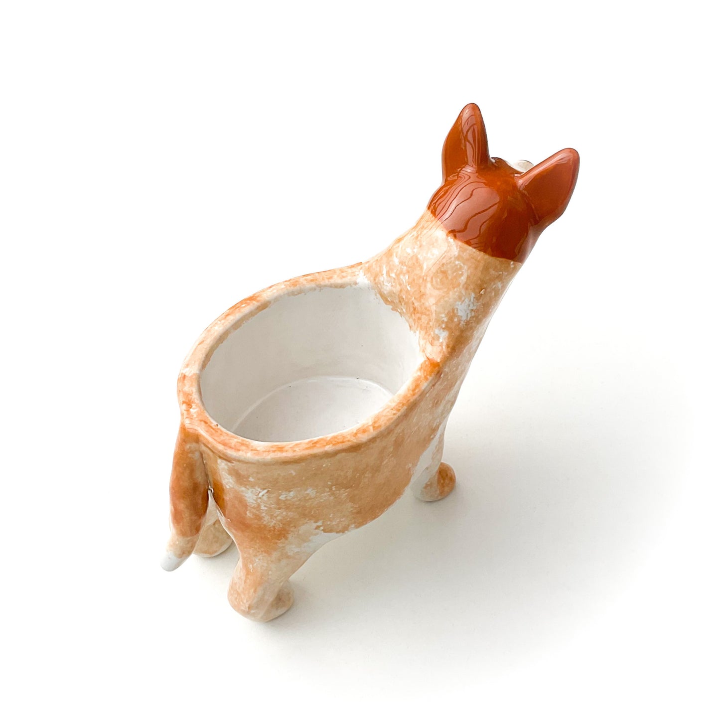 Red Heeler Dog Planter - Ceramic Dog Plant Pot