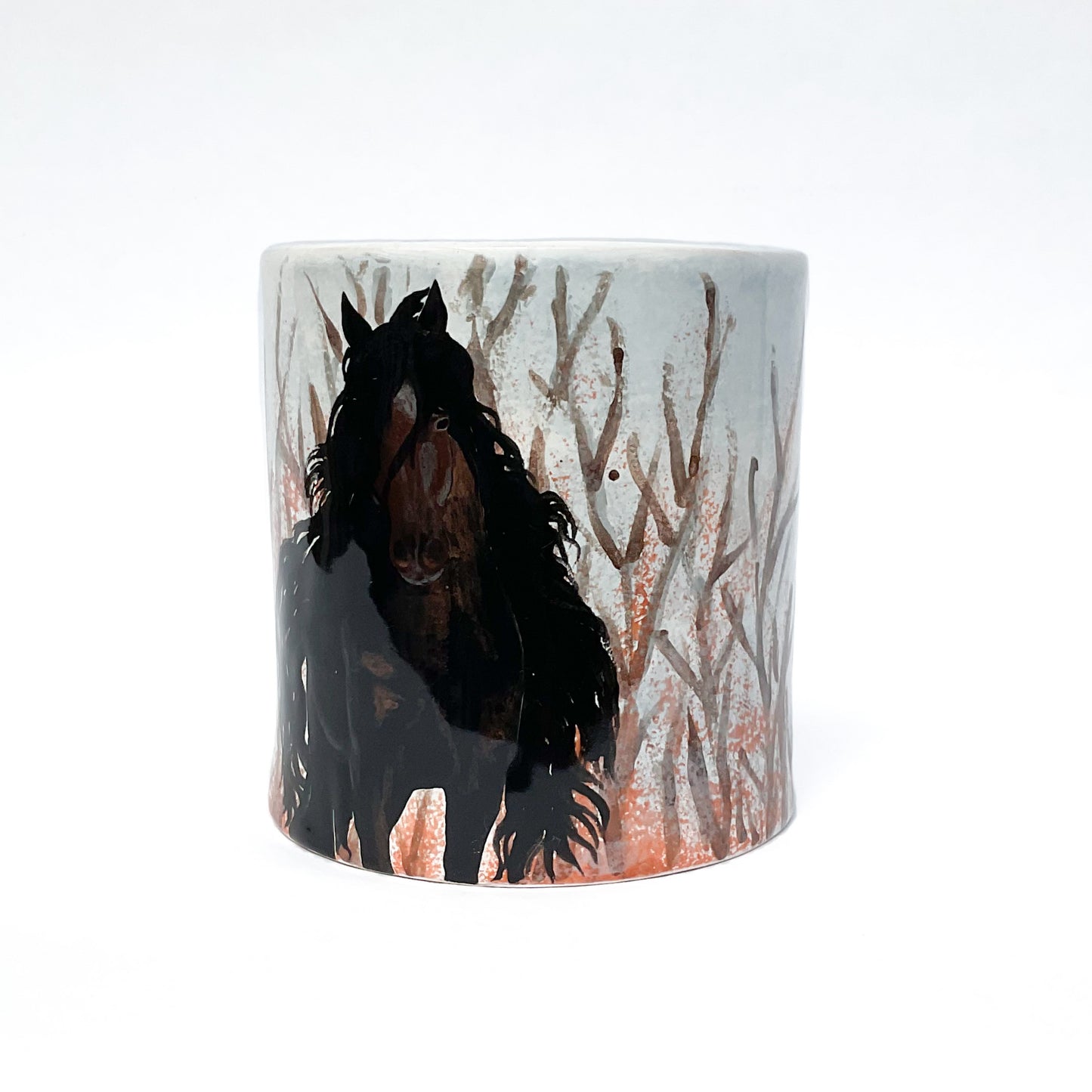 Handsome Stud Ceramic Horse Pot - Decorative Ceramic Horse Vessel