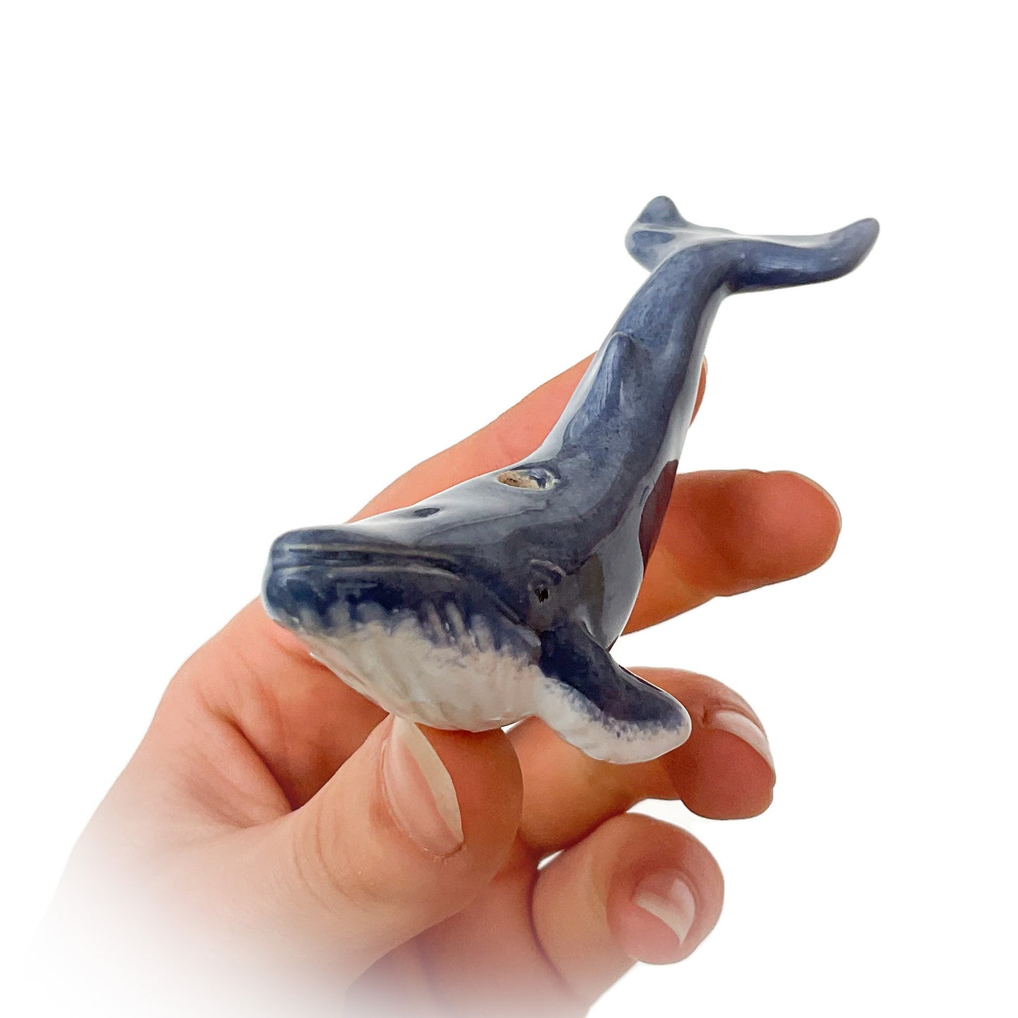 Humpback Whale Bead - Hand Sculpted - 3 3/4" Long
