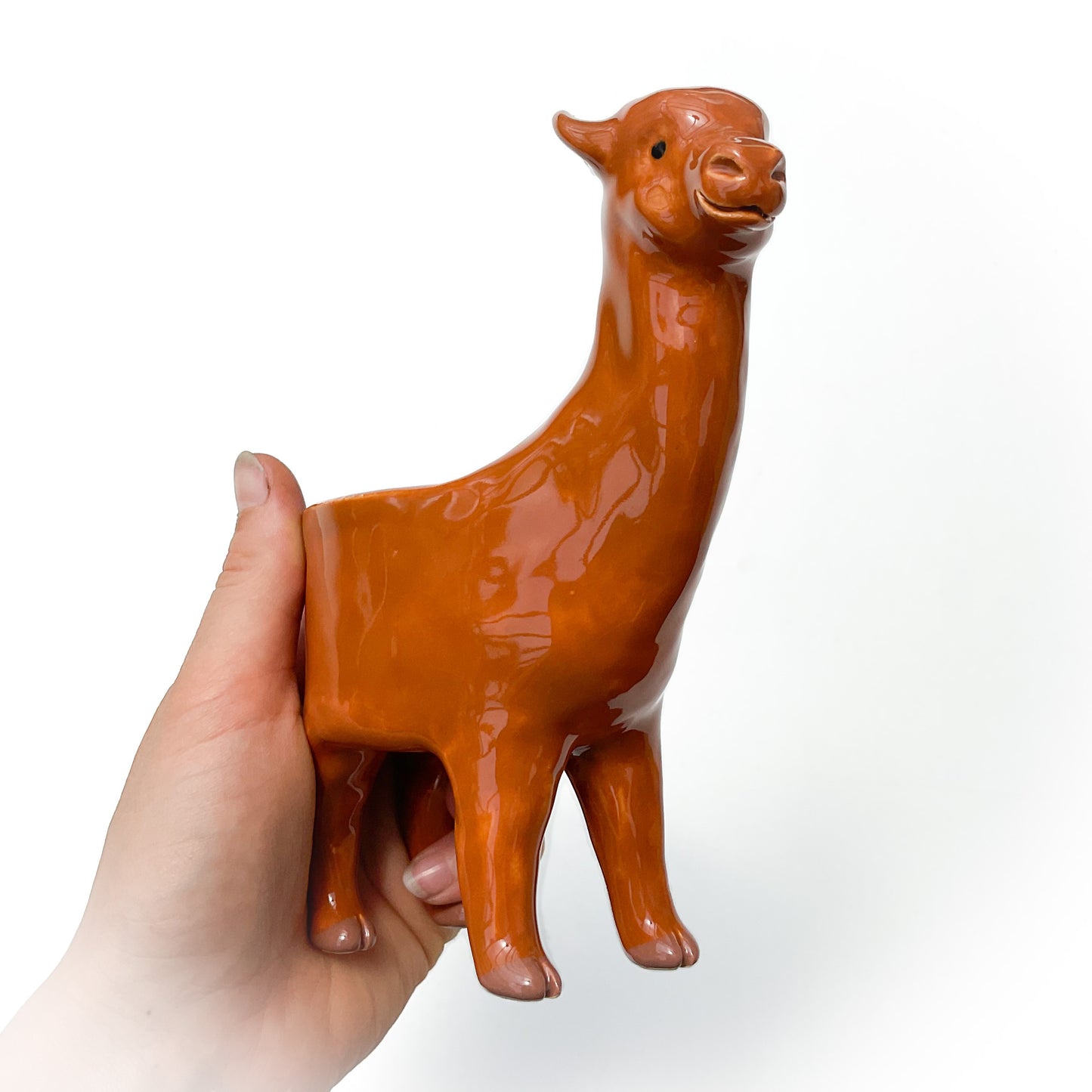 Fawn Alpaca Pot - Ceramic Alpaca Planter