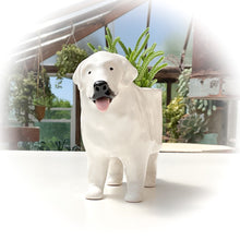 Cargar imagen en el visor de la galería, Great Pyrenees Dog Planter #2 - Ceramic Dog Plant Pot