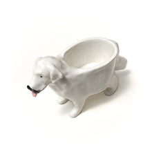 Cargar imagen en el visor de la galería, Great Pyrenees Dog Planter #2 - Ceramic Dog Plant Pot