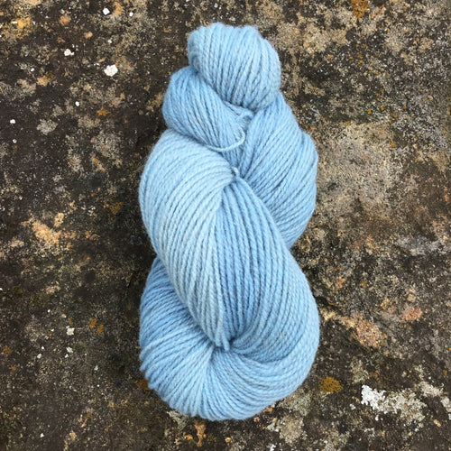 Soft Blue - DK Wool Yarn (80Merino 20Romney) 2 ply - 4 oz skeins