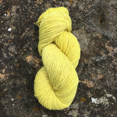 Soft Yellow - DK Wool Yarn (80Merino 20Romney) 2 ply - 4 oz skeins