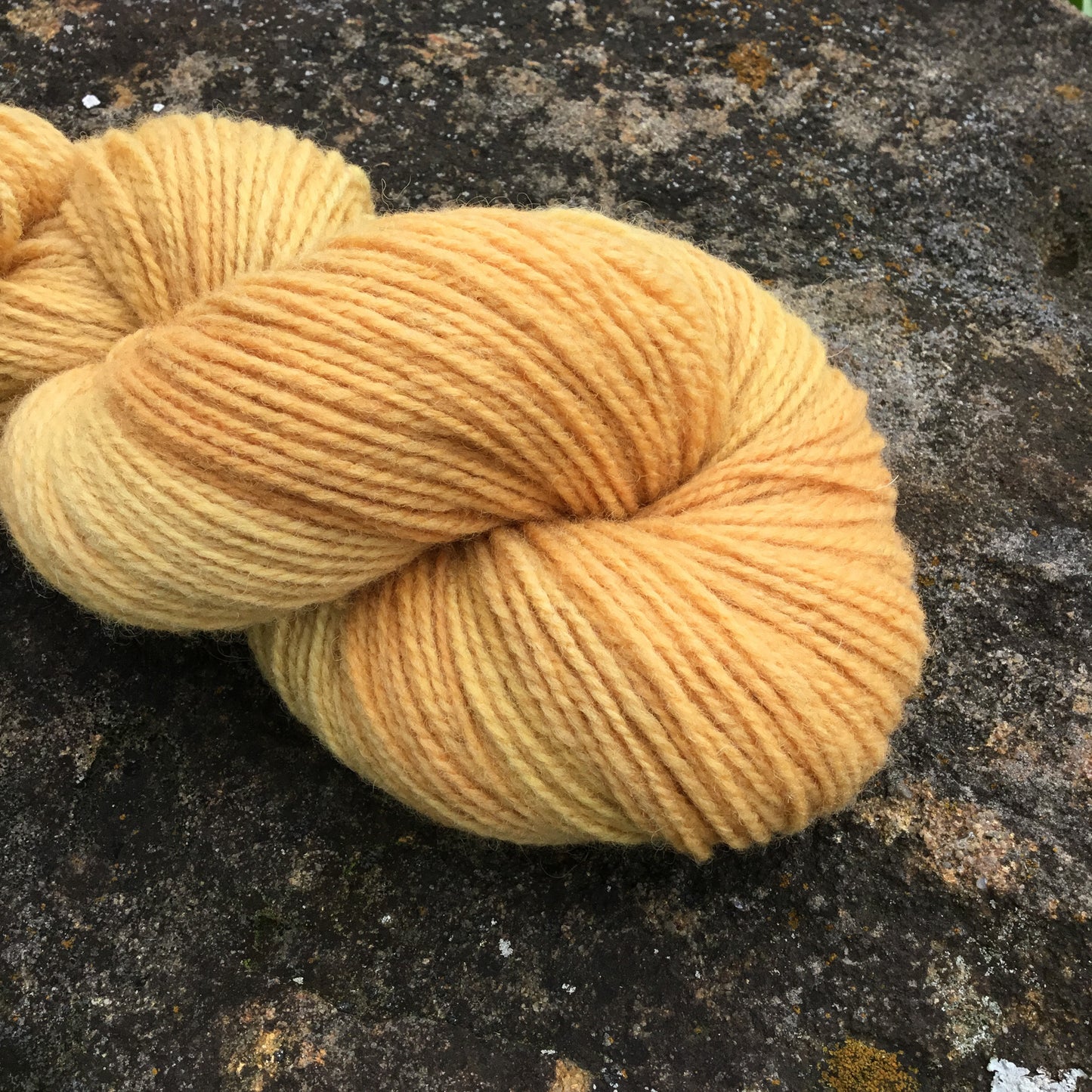 Soft Orange - DK Wool Yarn (80 Merino 20 Romney) 2 ply - 4 oz skeins