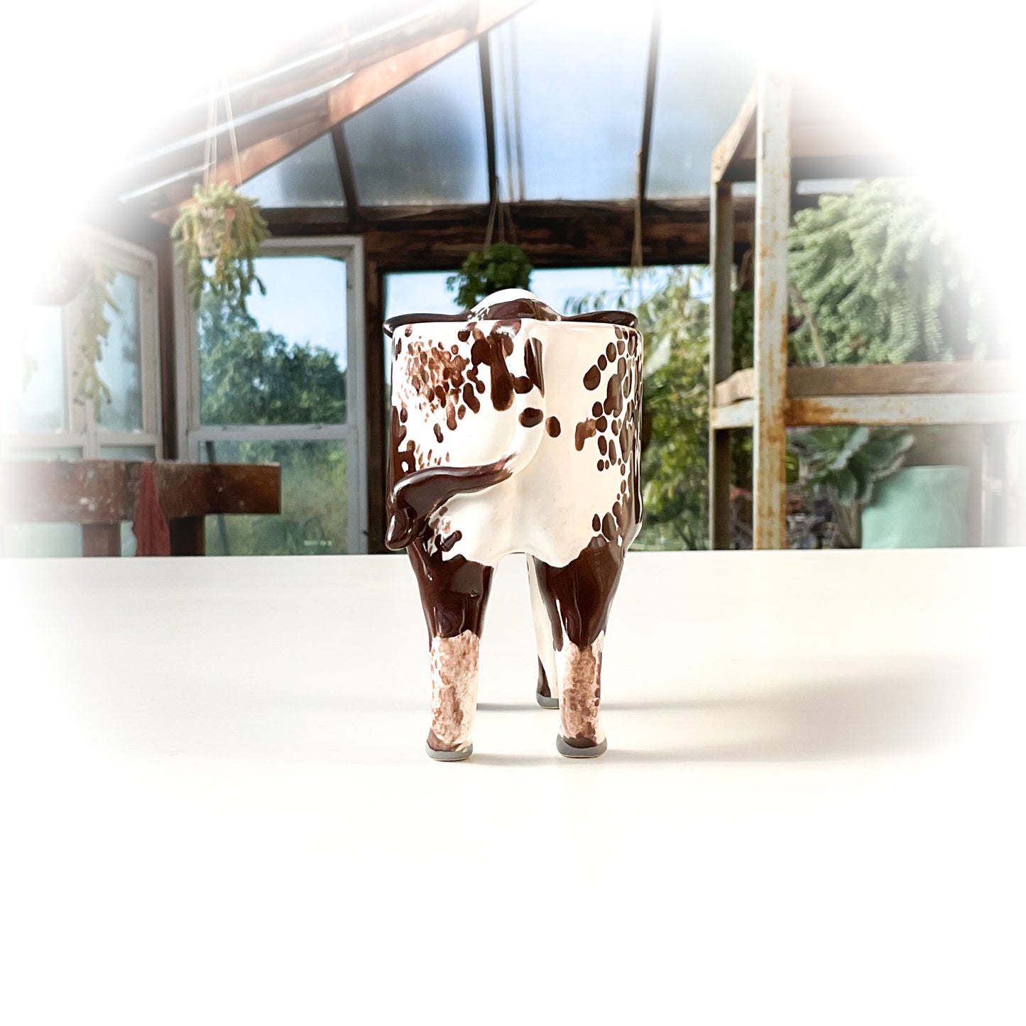 *CUSTOM LISTING* - Ceramic Dairy Cow Planter