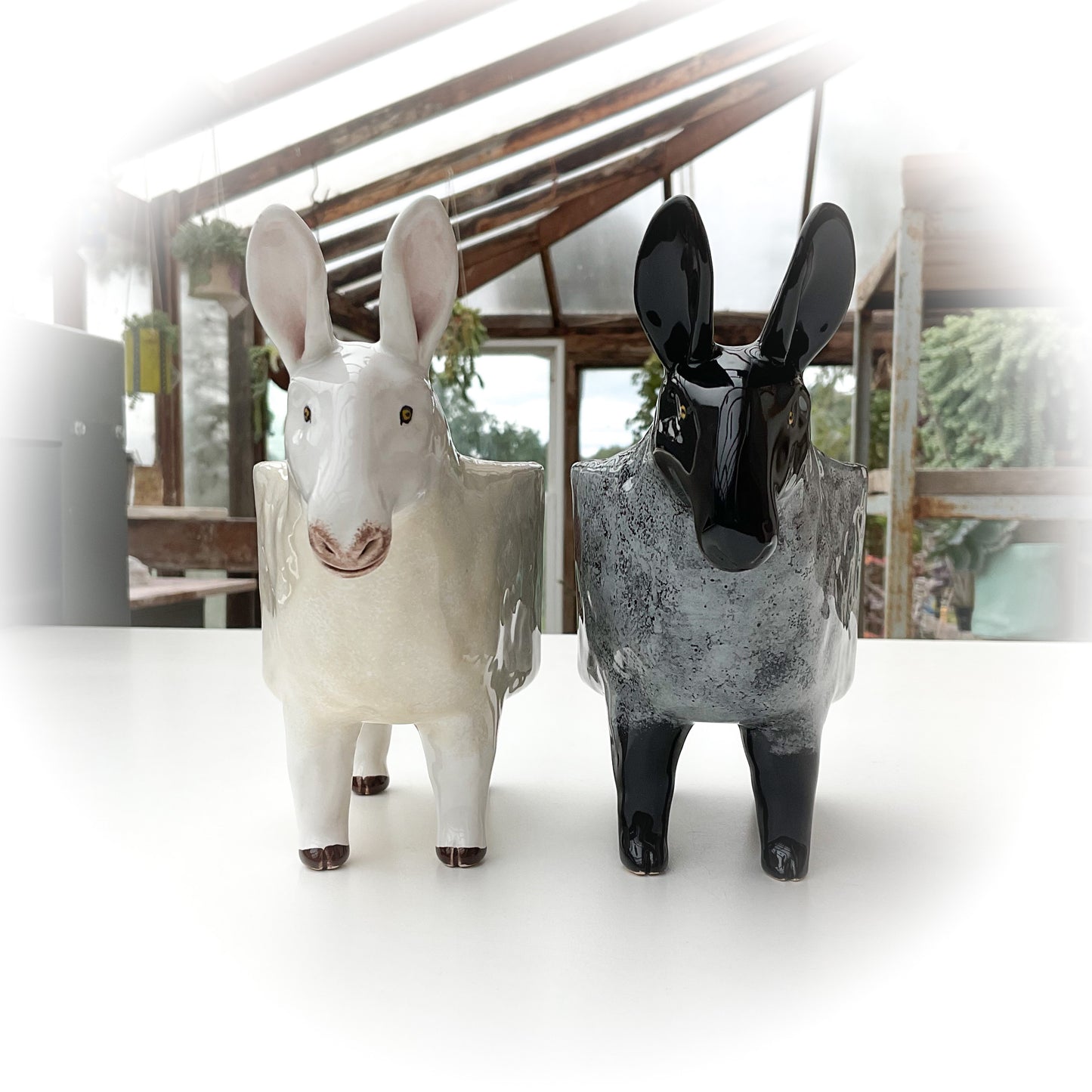 *RESERVED LISTING*  Border Leicester Sheep Planters - Ceramic Sheep Planters