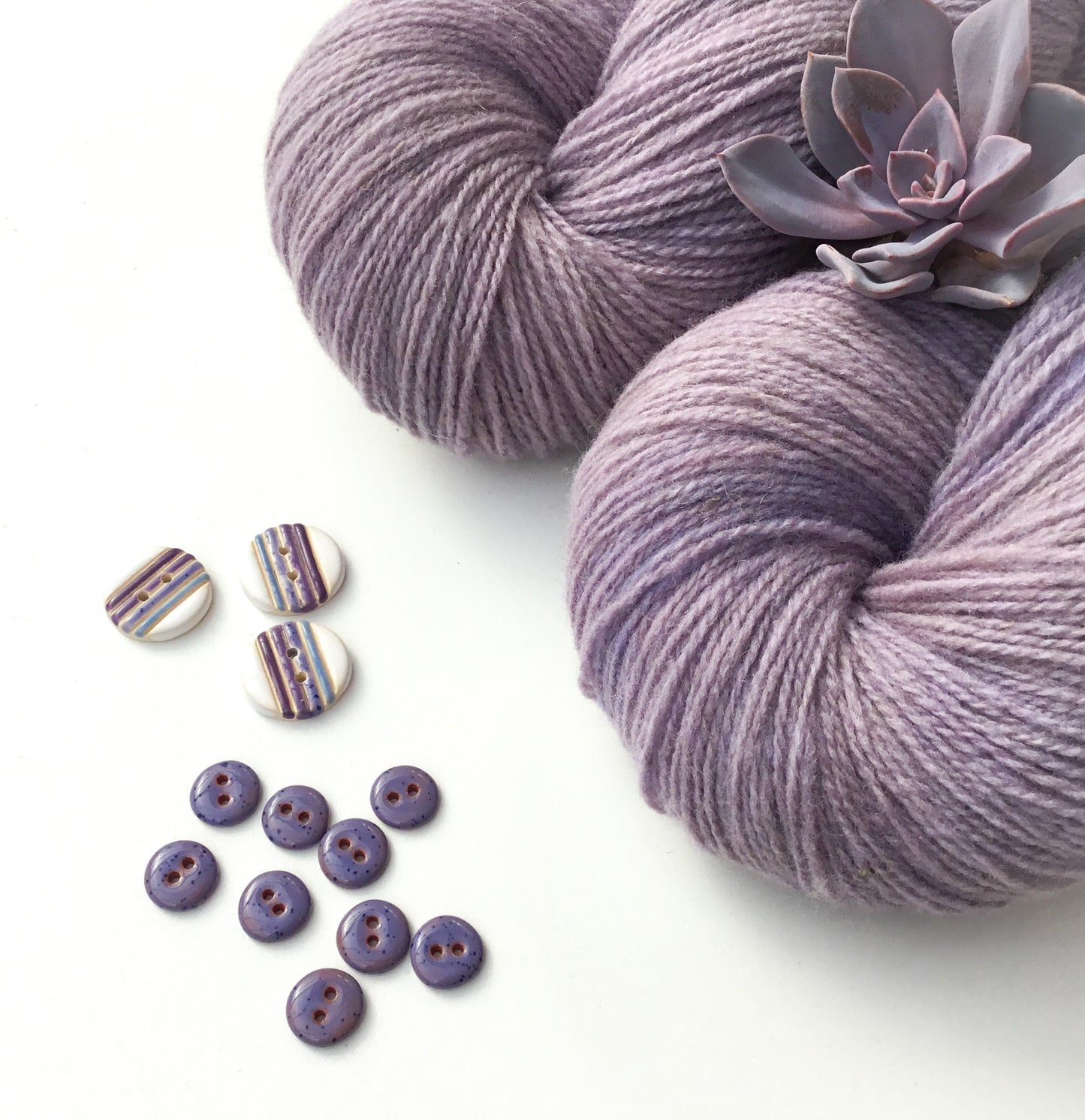 Serenity Purple Fingering Wool Yarn (80 Merino/20 Romney) 2 ply - 4 oz skeins
