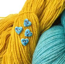Load image into Gallery viewer, Turquoise Blue Fingering Wool Yarn (80 Merino/20 Romney) 2 ply - 4 oz skeins