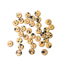 Load image into Gallery viewer, Yellow &amp; Black Splatter Paint Ceramic Buttons - 9/16&quot;