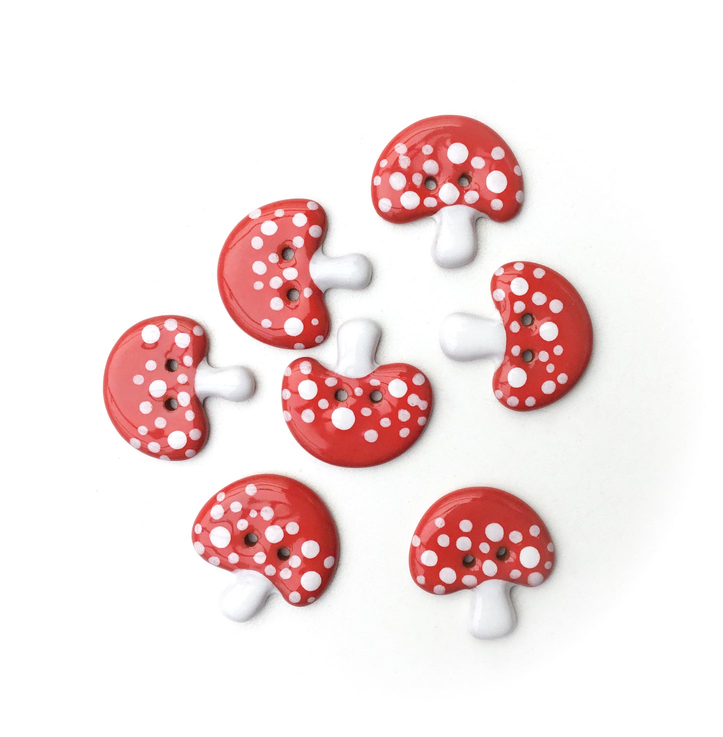 Large Amanita Mushroom Buttons - 1 1/8" x 1 1/16"