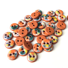 Load image into Gallery viewer, Vibrant Color Burst Ceramic Button - 7/16&quot;