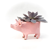Load image into Gallery viewer, RESERVED for J.J. -  Ceramic Holstein &amp; Pig Planter