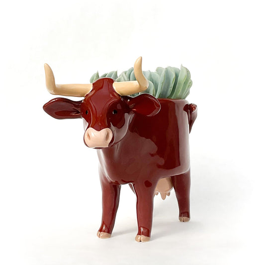 Milking Devon Cow Pot