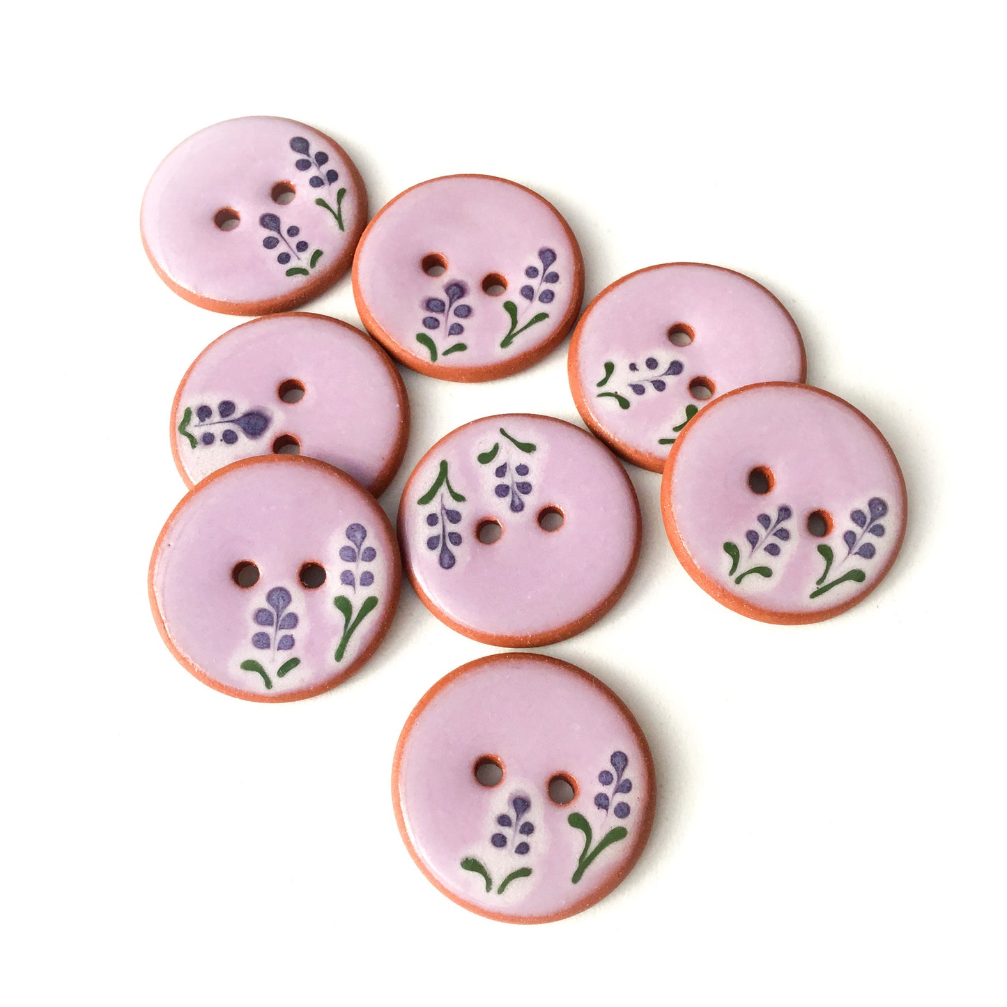 Purple Flower Buttons - 7/8"