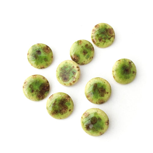 Mossy Green Ceramic Shank Buttons - 11/16