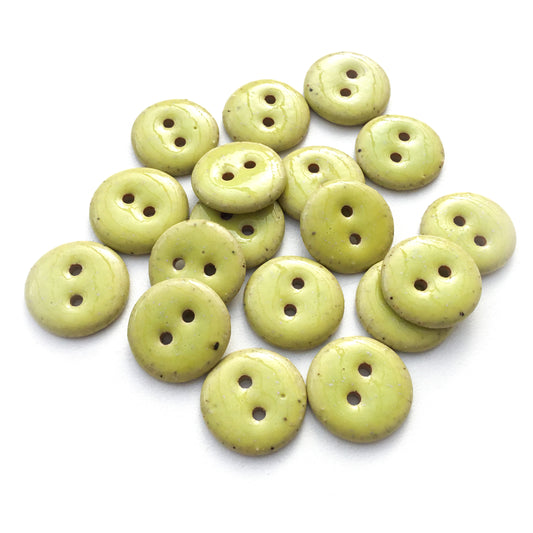 Light Yellow Ceramic Stoneware Buttons - 3/4"