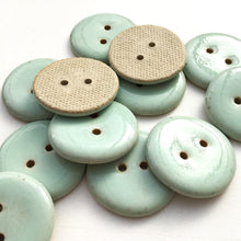 Load image into Gallery viewer, Light Aqua Stoneware Buttons - 1 1/16&quot;