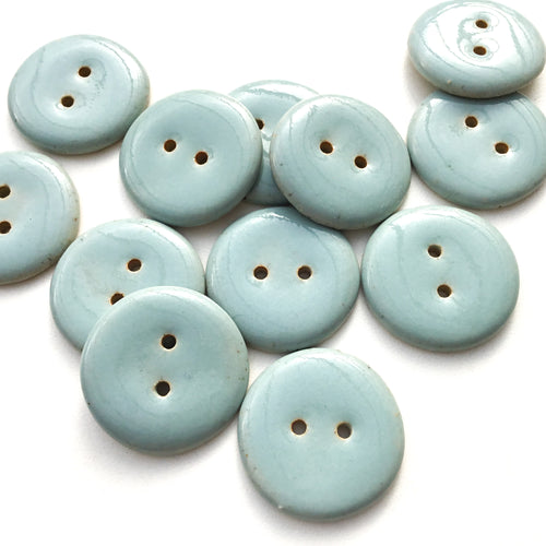Blue-Gray Stoneware Buttons - 1 1/16